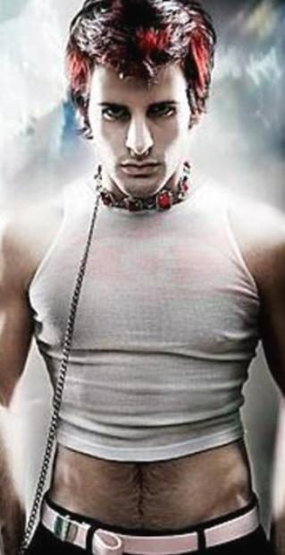 Cutie with collar and leash