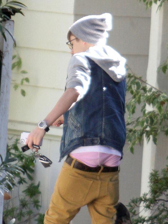Exclusive: Justin Bieber Is Pretty In Pink... Briefs?!