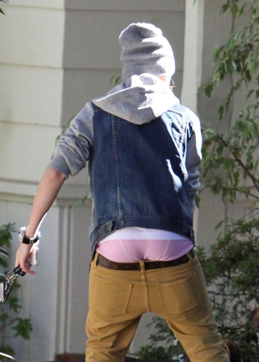 Exclusive: Justin Bieber Is Pretty In Pink... Briefs?!