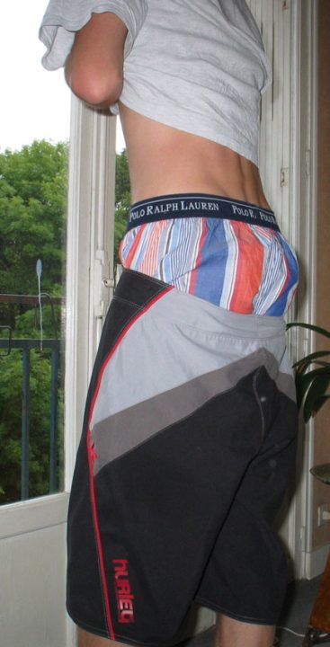 LOW board shorts sag