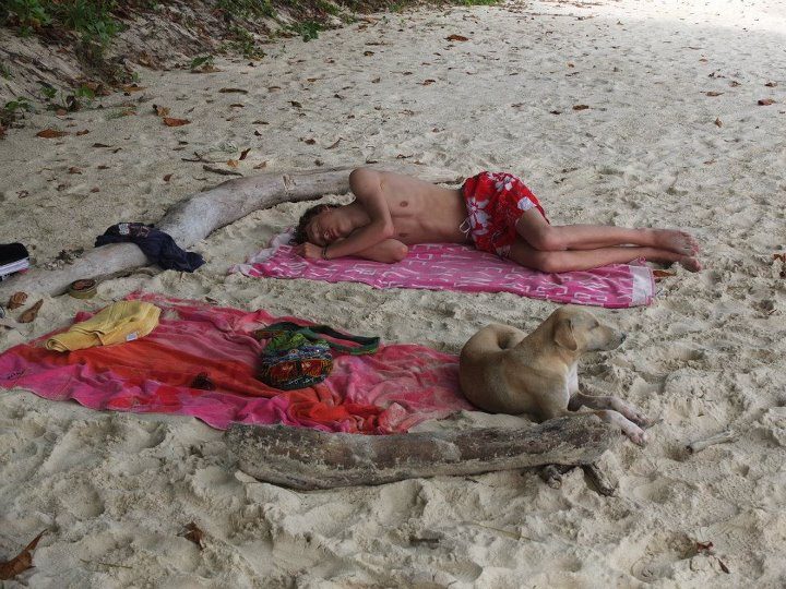 Michi on the beach