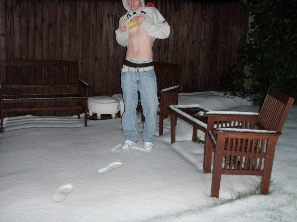 Playing in the snow