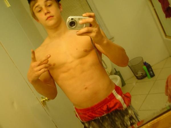 young and shirtless