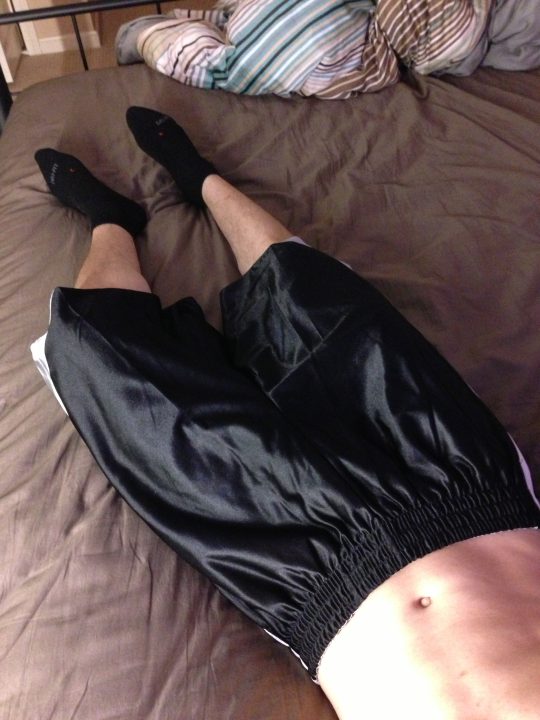 Silky Black Shorts 2