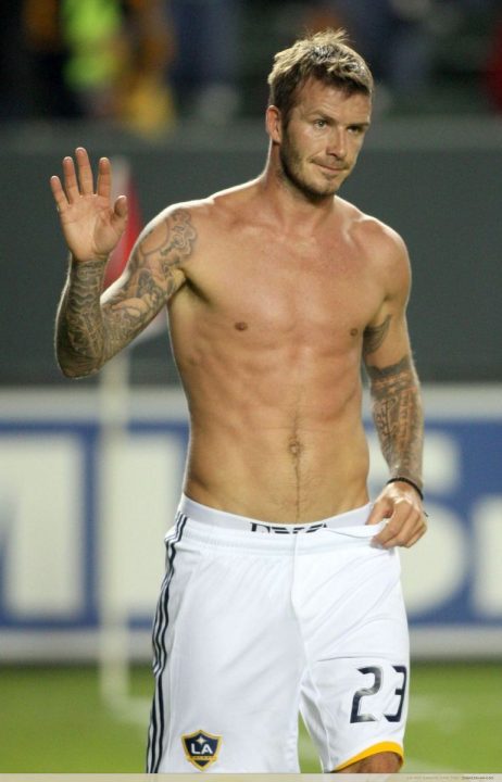 David Beckham Sagging on the Football Field