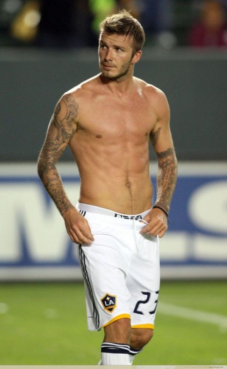 David Beckham Sagging on the Football Field