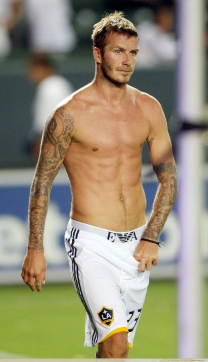David Beckham Sagging on the Football Field
