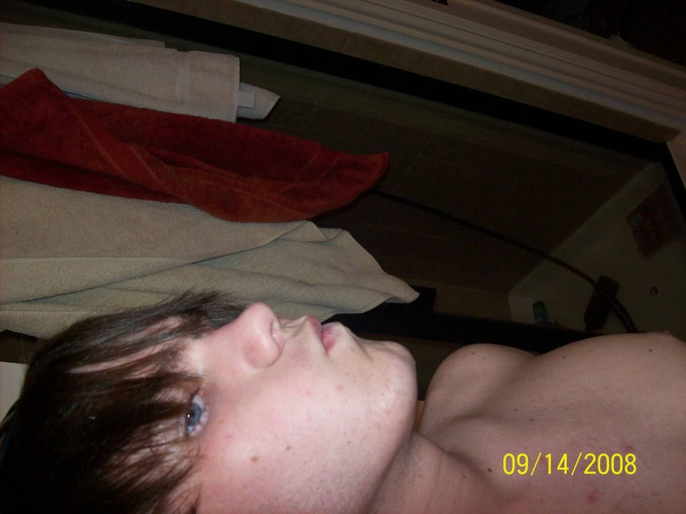 just out of the shower