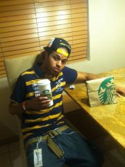 Sagging In My American Rags Outfit W/ Starbucks