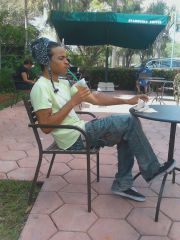 Sagging While Drinking Green Tea Outside Of Starbucks