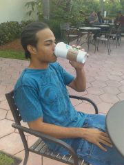 Sagging While Drinking Hot Chocolate Outside Of Starbucks