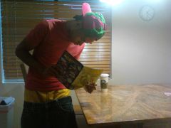 Reading Hell Storm Comic Book While Sagging In Yellow Gym Shorts