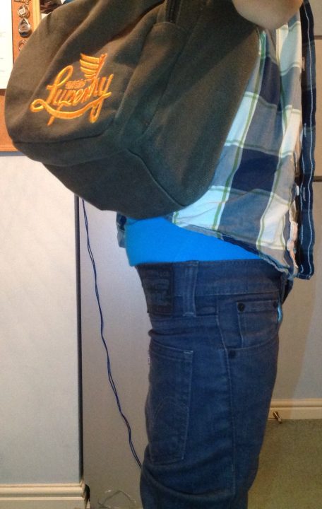 Just got back from college and just realised how low i was sagging! maybe i should have pulled them up a bit?