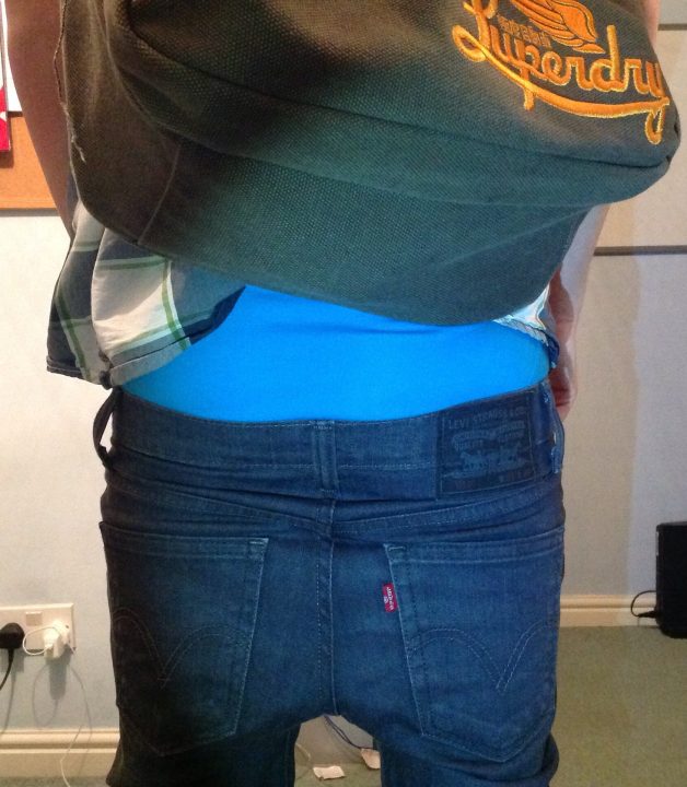 Just got back from college and just realised how low i was sagging! maybe i should have pulled them up a bit?