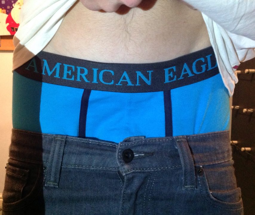 quite windy today, so this is what they saw when wind lifted my t-shirt...