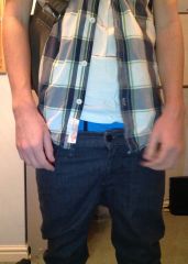 Just got back from college and just realised how low i was sagging! maybe i should have pulled them up a bit?