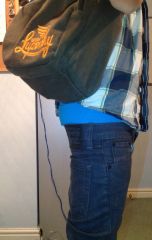 Just got back from college and just realised how low i was sagging! maybe i should have pulled them up a bit?