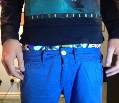 from the front