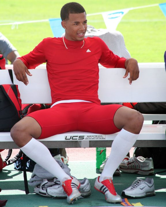 Athlete in red
