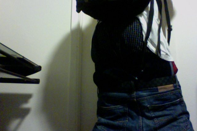 Low Double Sagging Wearing A Backpack