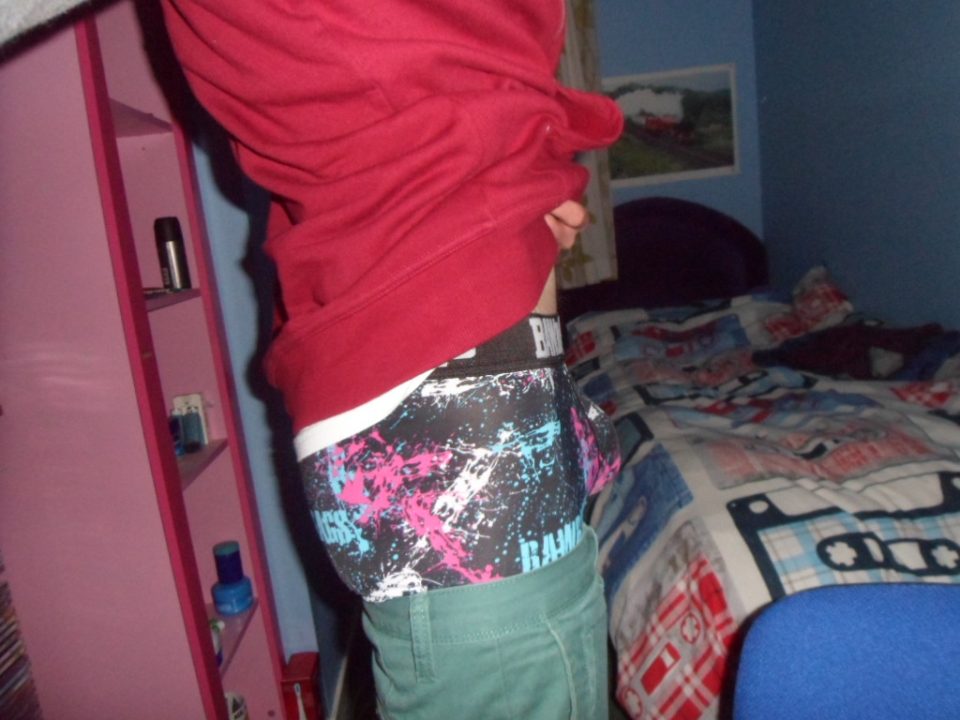 Tight Bawbags boxers in my chino which make them slip down ;)