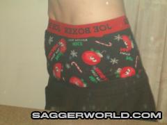 Joe Boxer christmas boxers black sweats back