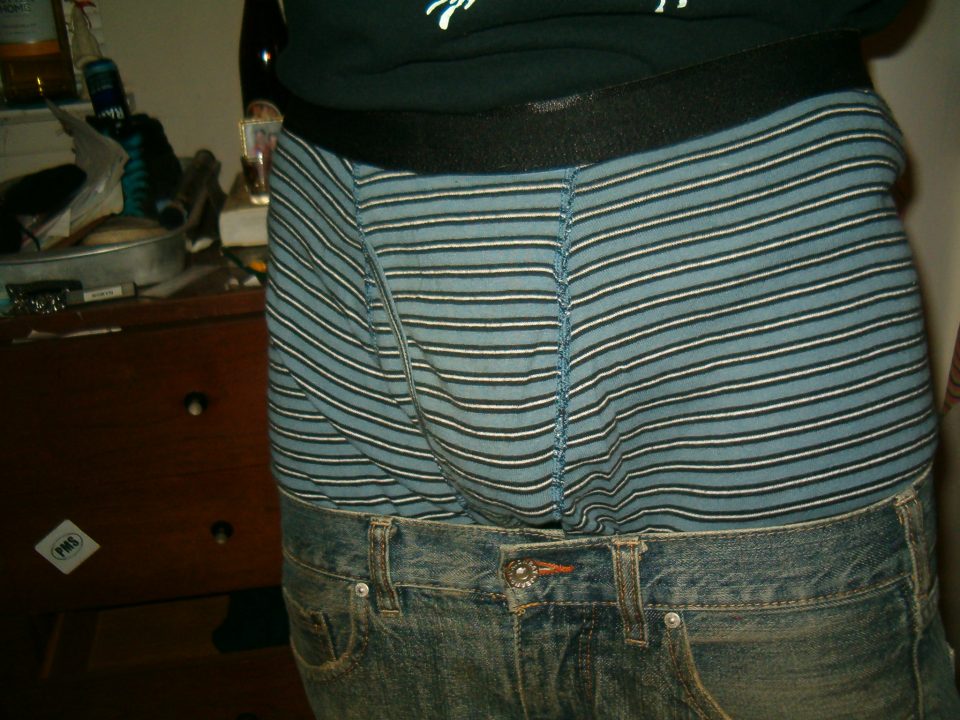 Blue Boxer briefs