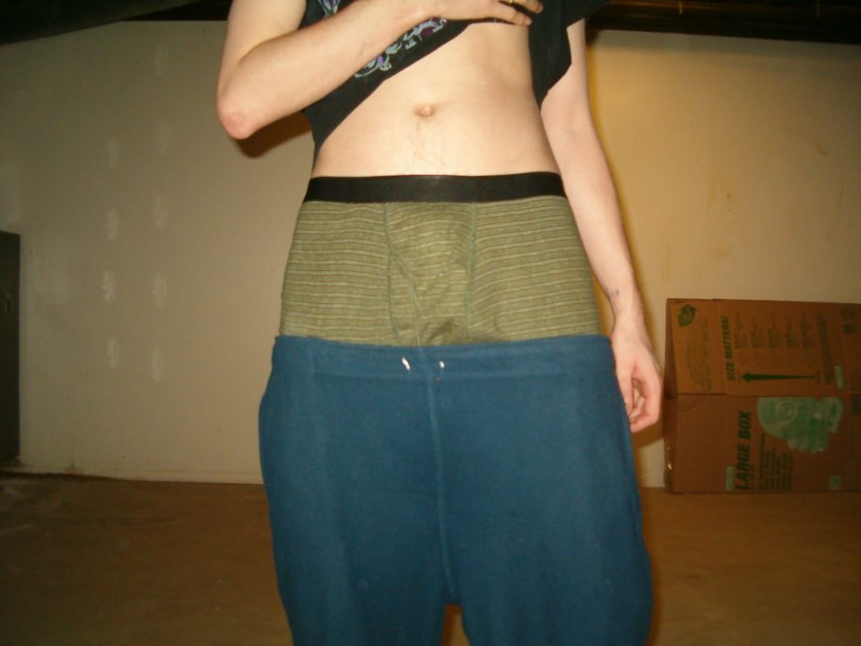 Green Boxer Briefs blue sweats