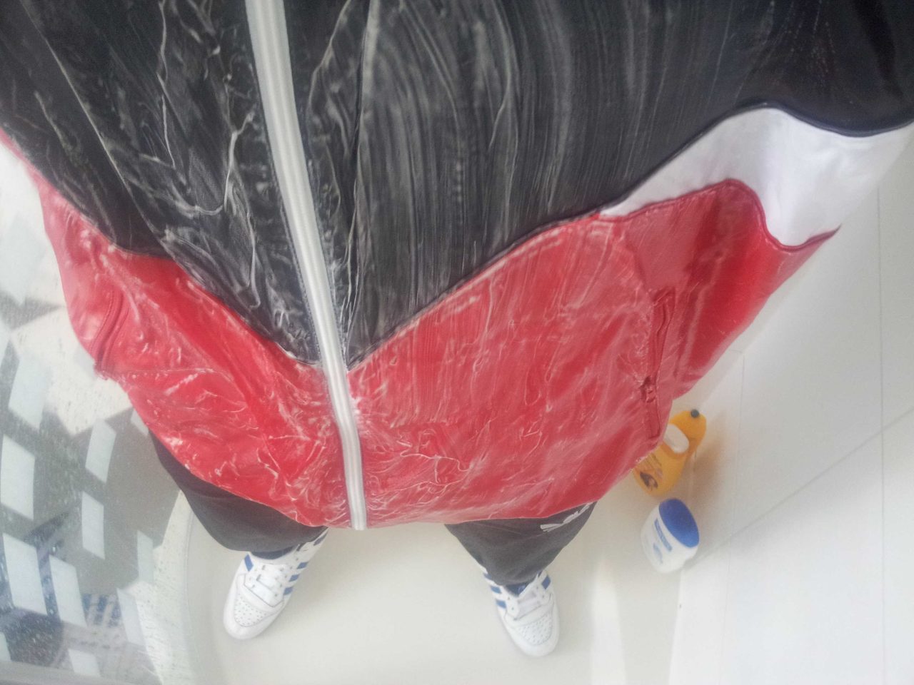 Wet soapy adidas jacket