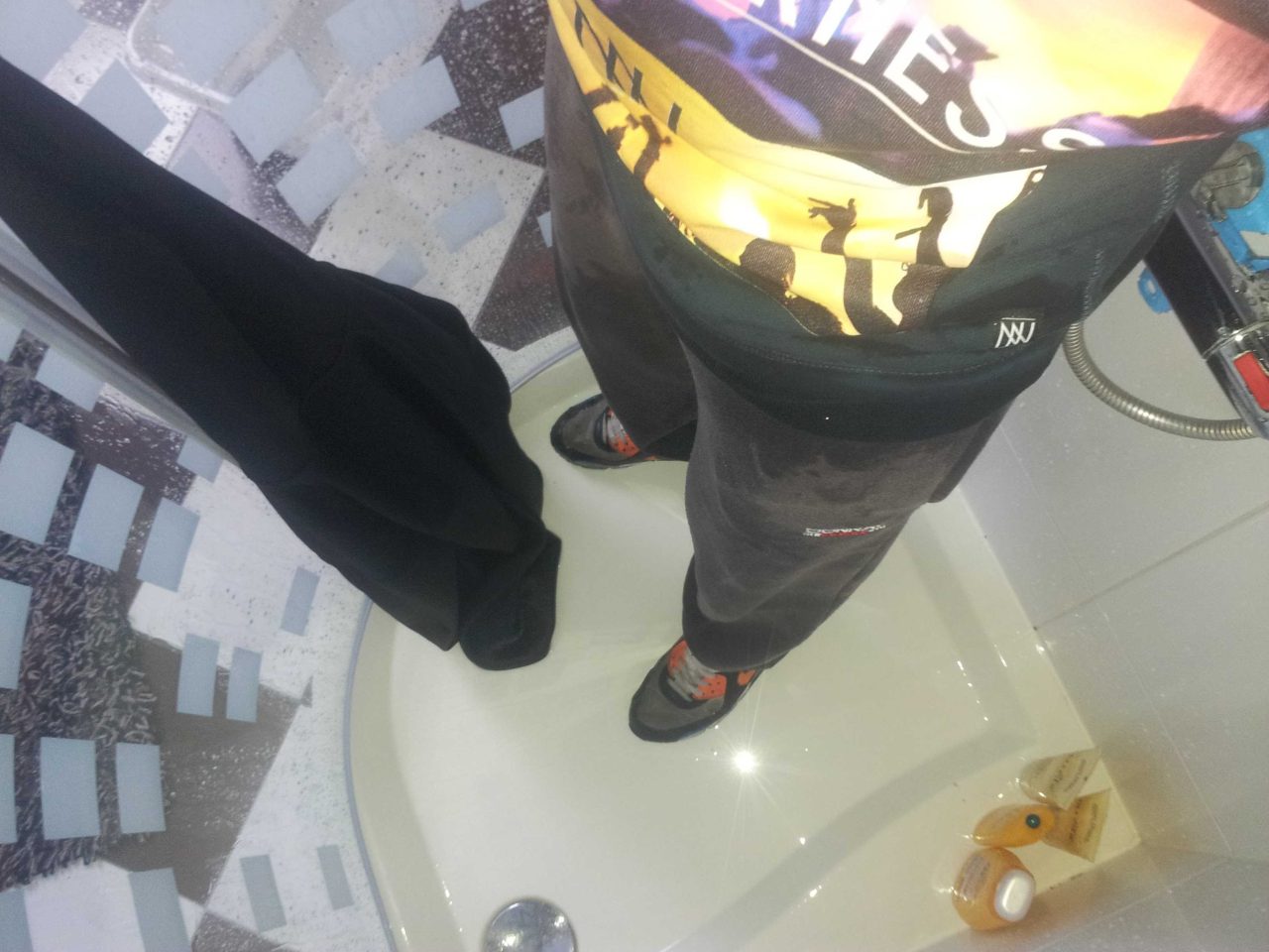 Wet Donnay sweatpants and Adidas trackies