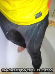 Wet and soapy Nike tech fleece pants