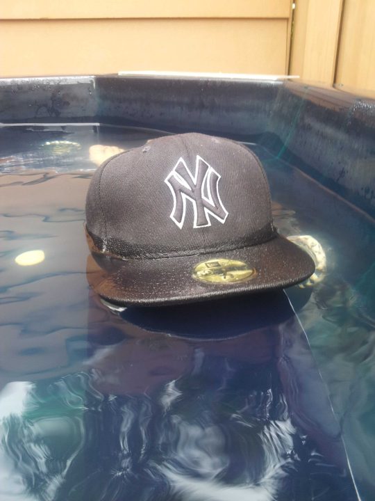 Wet New era cap