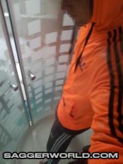 Shower in full Adidas