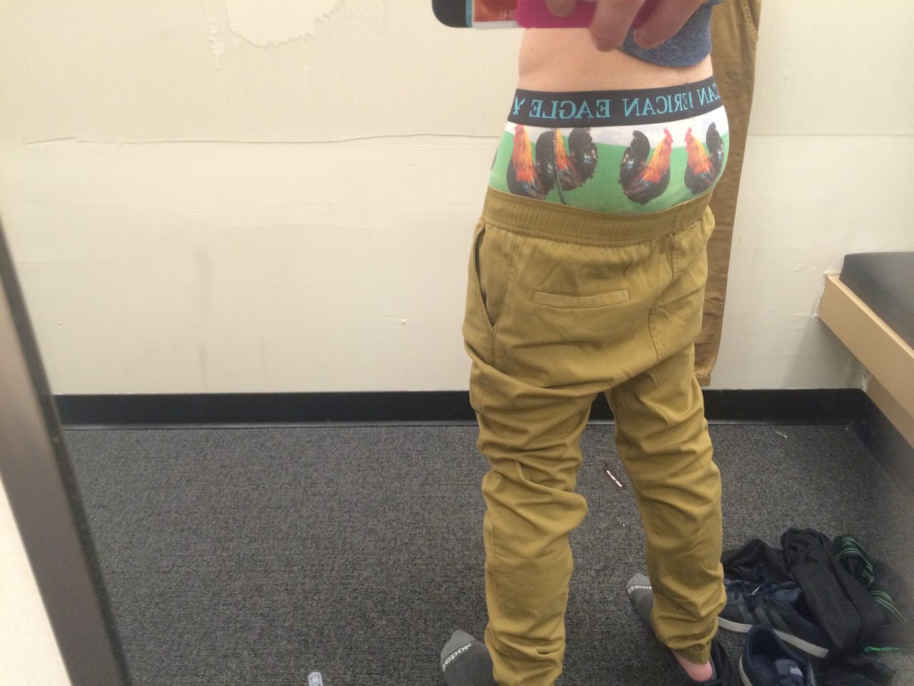 Mall Mirror Sagging Pic 1 (Back View Of Sag)