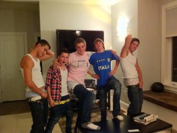 Hanging "out" with the boys..