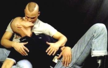 Skinheads kissing
