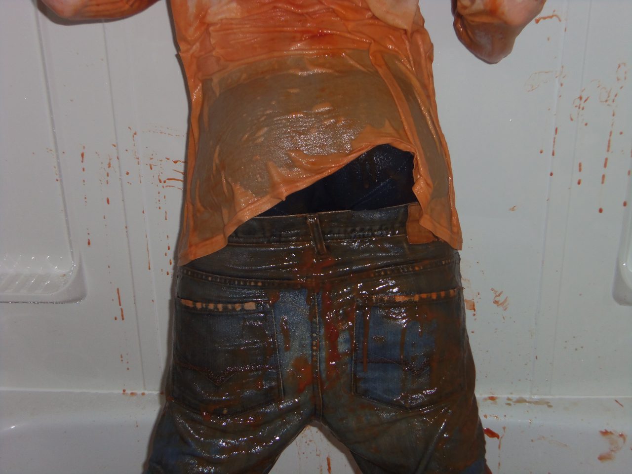 Gunge in White shirt and Jeans