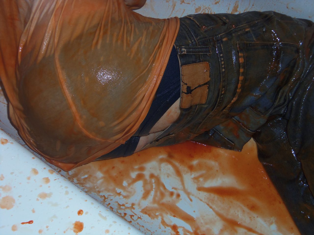 Gunge in White shirt and Jeans