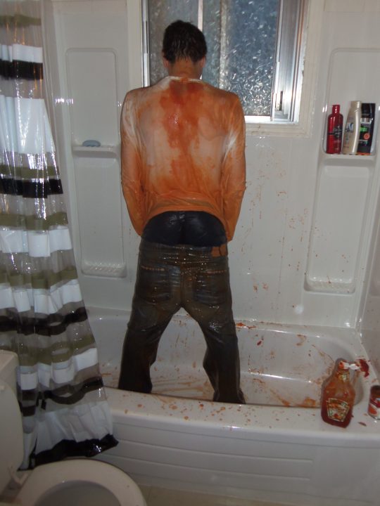 Gunge in White shirt and Jeans