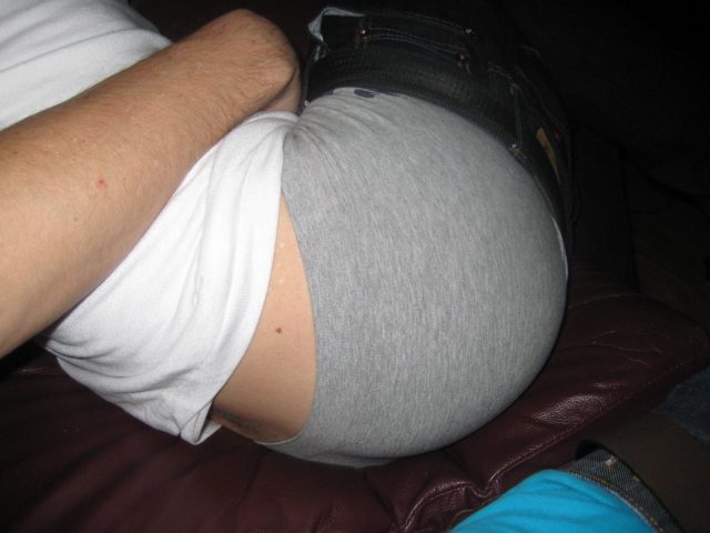 sagging with a friend