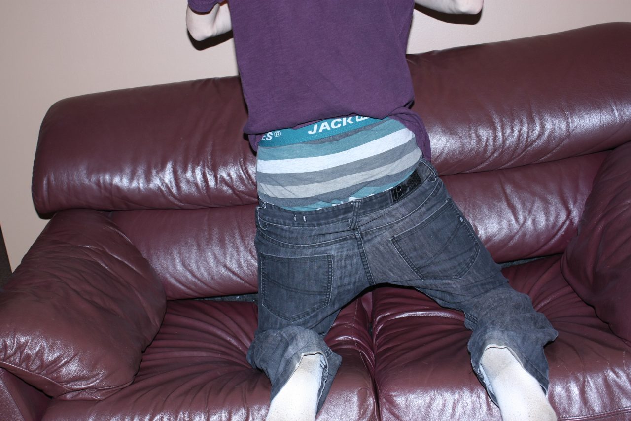 sagging with a friend