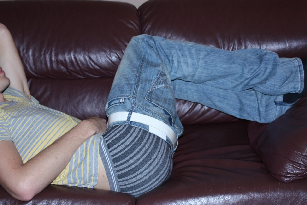 sagging with a friend