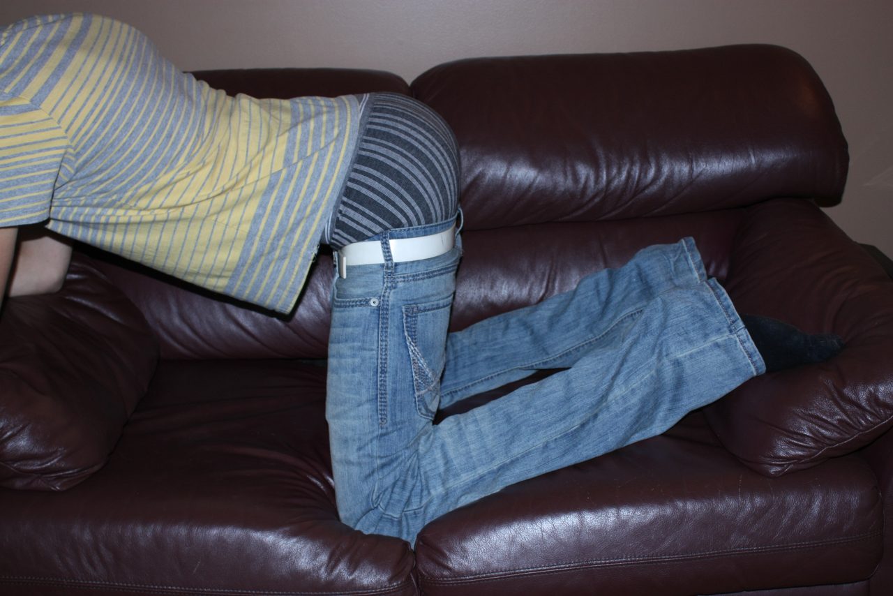 sagging with a friend
