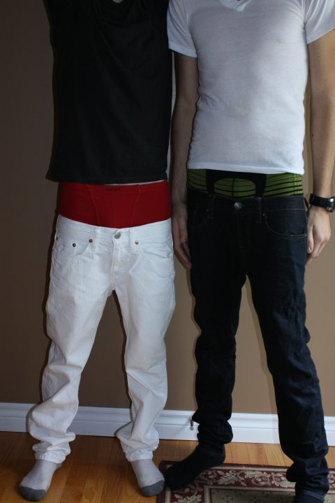 sagging with a friend