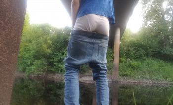 Pissing myself & sagging in the stream